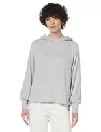 Bluzy damskie - ONLY Damska bluza z kapturem ONLELCOS Emma L/S (Light Grey Melange), S, jasnoszary melanżowy, S - miniaturka - grafika 1