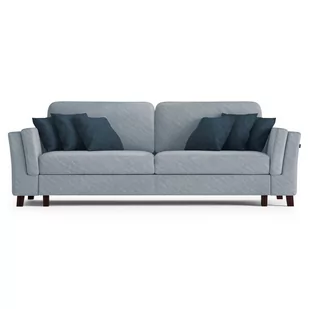 Rozkładana sofa trzyosobowa z funkcją spania Szara LASCO - Sofy i kanapy - miniaturka - grafika 1