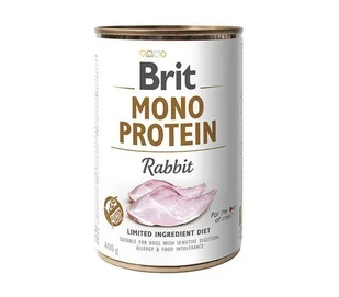 Brit Mono Protein Rabbit puszka 400g - Mokra karma dla psów - miniaturka - grafika 4