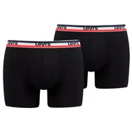 Moda i Uroda OUTLET - Levi's Boxer 2 Pairs Briefs 37149-0204męskie bokserki czarne - miniaturka - grafika 1