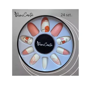 DENI CARTE ZESTAW TIPSÓW ART LINE BEIGE 24 SZT. + KLEJ 2G 3308 - Sztuczne paznokcie i akcesoria - miniaturka - grafika 1