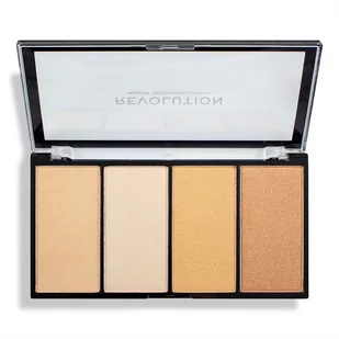 Revolution Makeup Makeup Revolution Re-Loaded Paleta Rozświetlaczy Do Twarzy Lustre Lights Warm - Bronzery i konturowanie twarzy - miniaturka - grafika 1