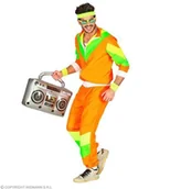 Stroje karnawałowe - Strój dla dorosłych, dres lat 80, pomarańczowy neon, rozmiar L - miniaturka - grafika 1