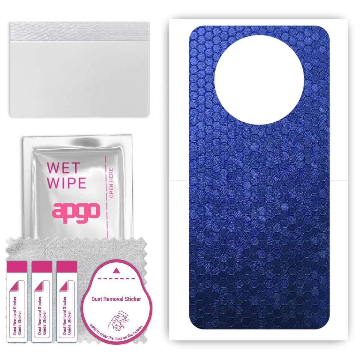 Folia naklejka skórka strukturalna na TYŁ do Oppo Reno12 F 4G - Plaster Miodu Niebieski - apgo SKINS