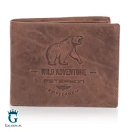 Portfele - Portfel Nubuk PETERSON dla Podróżnika Wild Adventure N992 - miniaturka - grafika 1