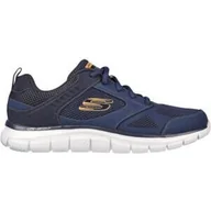 Buty trekkingowe męskie - Buty na co dzień na trening męskie SKECHERS TRACK SYNTAC skóra - miniaturka - grafika 1
