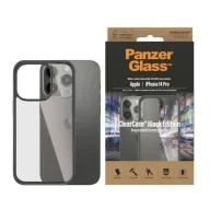 Etui i futerały do telefonów - Etui PanzerGlass ClearCase antybakteryjne na iPhone 14 Pro - przezroczysto-czarne - miniaturka - grafika 1