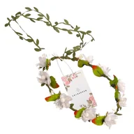 Ozdoby do włosów - Wianek Opaska do Włosów Biały Na Głowę Róże KWIATY OZDOBA Stroik Boho - miniaturka - grafika 1