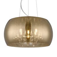 Lampy sufitowe - Dekoracyjna lampa ze złotym kloszem P0076-05L-F7HF z serii CRYSTAL - miniaturka - grafika 1