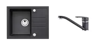 Zlewozmywaki z baterią - Alveus Zestawy - Zestaw zlewozmywaka Intermezzo 30 i baterii Nina, karbon SETA002 - miniaturka - grafika 1