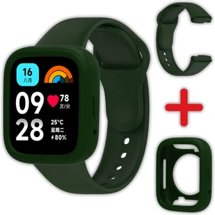 Pasek + etui Vanfone 2w1 do Xiaomi Redmi Watch 3 Active, khaki - Akcesoria do smartwatchy - miniaturka - grafika 1