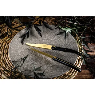 Laguiole Prestige Line noże do steków Gold Stonewa - Noże kuchenne - miniaturka - grafika 3