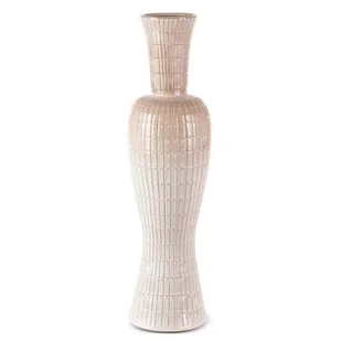 Wazon Ceramiczny Wysoki Edna 19X19X71 Kremowy - Wazony i flakony - miniaturka - grafika 1