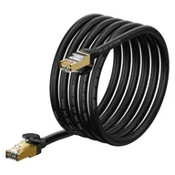 Kable miedziane - Kabel sieciowy Baseus Ethernet RJ45, 10Gbps, 3m (czarny) - miniaturka - grafika 1