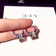 Inne - Luksusowe Okrągłe Kolczyki z Cyrkoniami 2024 - Błyszczące, Urocze Biżuteria Damska Idealna na Śluby i Codzienne - miniaturka - grafika 1