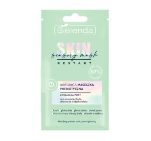 Bielenda SKIN RESTART SENSORY MASK MATUJĄCA MASECZKA PREBIOTYCZNA, ZWĘŻAJĄCA PORY, 8G 5902169048914 - Maseczki do twarzy - miniaturka - grafika 1