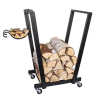 Akcesoria kominkowe - Mobilny stojak na drewno Eran - miniaturka - grafika 1