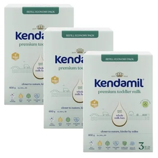 Kendamil Premium 3 HMO+ Produkt na bazie białka krowiego po 1. roku życia Refill Pack, 600 g - Mleko modyfikowane - miniaturka - grafika 1