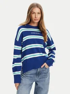 Swetry damskie - Guess Jeans Sweter W4BR09 Z3HM1 Niebieski Regular Fit - miniaturka - grafika 1