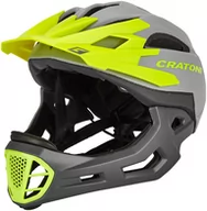 Kaski rowerowe - Cratoni C-Maniac Kask freeride'owy, szary/zielony M/L | 54-58cm 2022 Kaski Fullface i Downhill 2015059111 - miniaturka - grafika 1