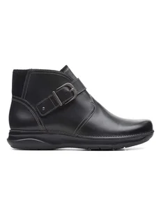 Clarks Skórzane botki "Appley Mid" w kolorze czarnym - Botki damskie - miniaturka - grafika 1