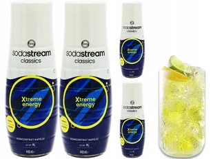 4x Syrop Sodastream Xtreme Energy Energetyk Do Saturatora 9L Napoju z 440ml - Syropy i koncentraty owocowe - miniaturka - grafika 1