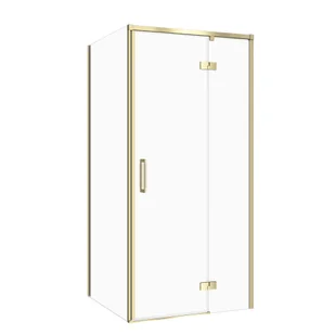Kabina prysznicowa Cersanit Larga 90x90x195 kwadratowa złoty mat transparentne S601-467 - Kabiny prysznicowe - miniaturka - grafika 1