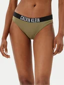 Stroje kąpielowe - Calvin Klein Swimwear Dół od bikini KW0KW02856 Zielony - miniaturka - grafika 1