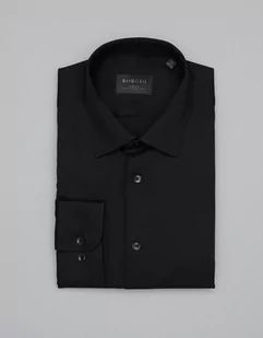 Borgio koszula forenza 00315 długi rękaw czarny slim fit - Koszule męskie - miniaturka - grafika 1