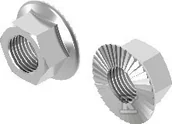 Akcesoria do kolektorów i fotowoltaiki - Nakrętka kołnierzowa ząbkowana DIN 6923 A2 NKZM6E A2 - miniaturka - grafika 1