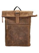 Torebki damskie - HIDE & STITCHES Skórzany plecak w kolorze brązowym - 36 x 41 x 13 cm - miniaturka - grafika 1
