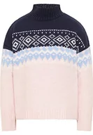 Swetry damskie - blonda Damski sweter z dzianiny 12419410-BL01, granatowy różowy, XL/XXL, Marine Rosa, XL-XXL - miniaturka - grafika 1