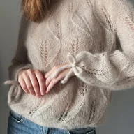 Swetry damskie - TEMU Elegancki Damski Biały Cienki Ażurowy Sweter Miękki i Uniwersalny, Okrągły Dekolt, Regulowane Mankiety, Idealny na Wiosnę//Jesień - miniaturka - grafika 1