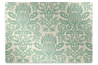 Podnóżki, podpórki, podkładki - Mata pod krzesło do biura Zielony Adamaszek 120x90 cm - miniaturka - grafika 1