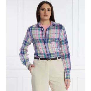 POLO RALPH LAUREN Lniana koszula | Relaxed fit - Koszule damskie - miniaturka - grafika 1