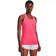 Koszulki sportowe damskie - Damski top do biegania UNDER ARMOUR Tech Tank - Twist - różowy - miniaturka - grafika 1