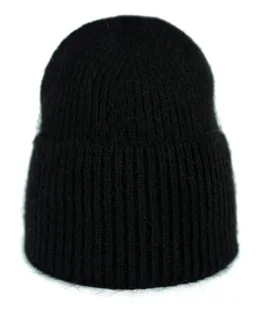 Czapka Damska Młodzieżowa Beanie Podwijana Zimowa Angora Ciepła Casualowa - Czapki damskie - miniaturka - grafika 1