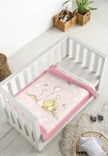 PIEL S.A. S.A. 6377 kocyk dziecięcy, unisex, różowy - Koce i narzuty dla dzieci - miniaturka - grafika 1