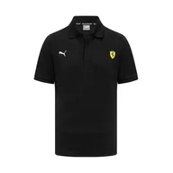 Odzież do sportów motorowych - Koszulka polo męska Logo Black Ferrari F1 2023 - miniaturka - grafika 1