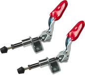 Zawiasy, okucia i inne akcesoria - Zaciski dźwigniowe 45 kgf, 2 sztuki, narzędzie ręczne do pchania i ciągnięcia, narzędzie ręczne z dźwignią, poziomy zacisk dźwigniowy z zatrzaskiem s - miniaturka - grafika 1