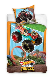 Hot Wheels Komplet pościeli Hot Wheels 1Y41QR 1Y41QR SAM  160x200 - Pościel dla dzieci - miniaturka - grafika 1