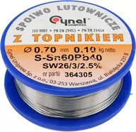 Akcesoria do lutowania - Cynel Spoiwo lutownicze sn60pb40 0,7/100 (76806) - miniaturka - grafika 1