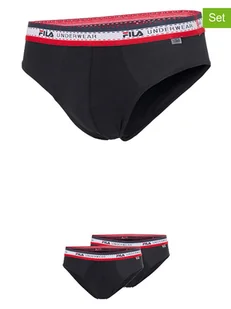 Fila Slipy (2 pary) w kolorze czarnym - Majtki męskie - miniaturka - grafika 1