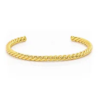 Bransolety męskie - Bransoletka metalowa w kolorze złotym EM 22 - EM Men's Accessories - miniaturka - grafika 1