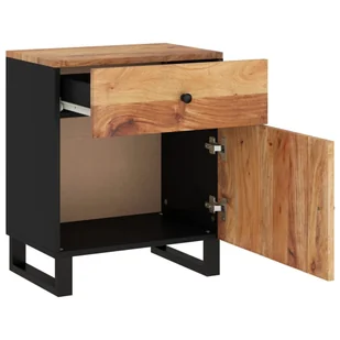 Lumarko Szafka nocna, 50x33x60 cm, lite drewno akacjowe - Szafki nocne - miniaturka - grafika 5