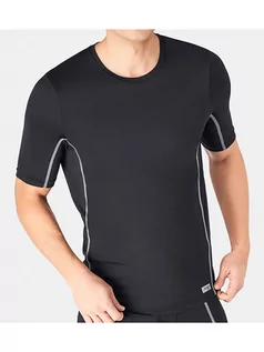 Koszulki sportowe męskie - Sloggi Koszulka sportowa w kolorze czarnym - grafika 1