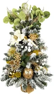 Choinki - Dekorowana sztuczna choinka NEGATYWNA CHAMPAGNE 60 cm Z OŚWIETLENIEM LED W KWIATACH - miniaturka - grafika 1