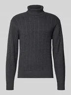 Swetry męskie - Golf ze ściegiem warkoczowym model ‘JORDEN’ - miniaturka - grafika 1