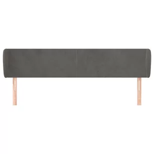 Lumarko Zagłówek uszak, ciemnoszary, 163x23x78/88 cm, aksamitny! - Inne meble do sypialni - miniaturka - grafika 4