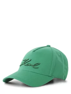 Czapki damskie - KARL LAGERFELD - Damska czapka z daszkiem, zielony - grafika 1
